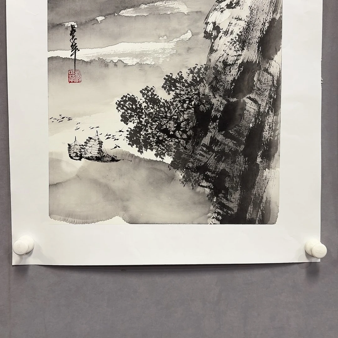 国画亲笔手绘放心去藏
