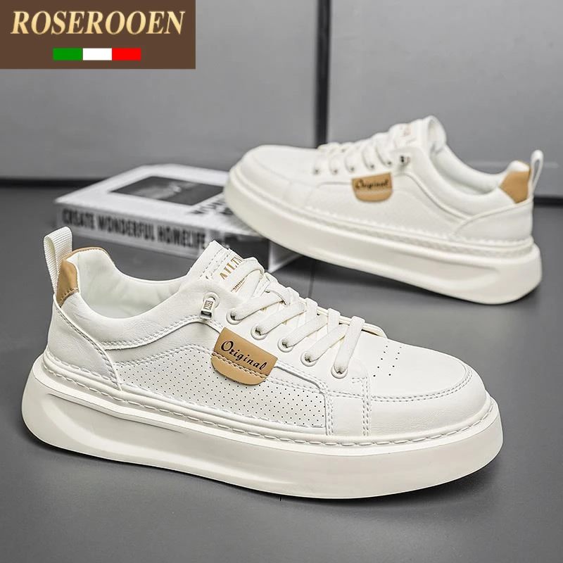 干净痞帅男鞋夏季透气2025新款男士韩版懒人不系带软底百搭小白鞋