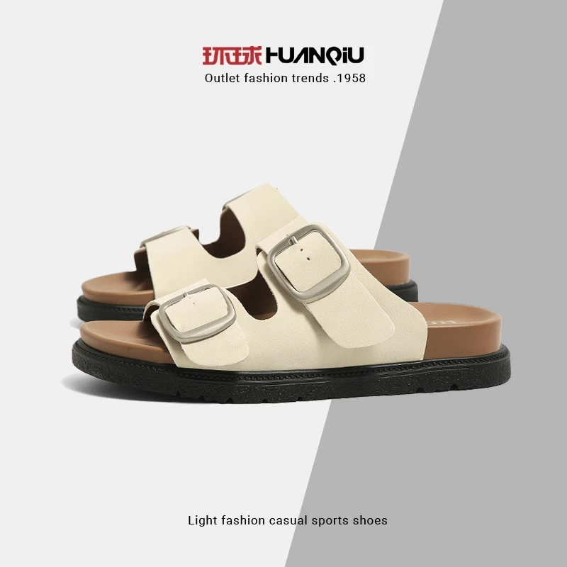 环球勃肯网红女款2025新款春夏外穿厚底凉拖鞋百搭懒人博肯半拖鞋