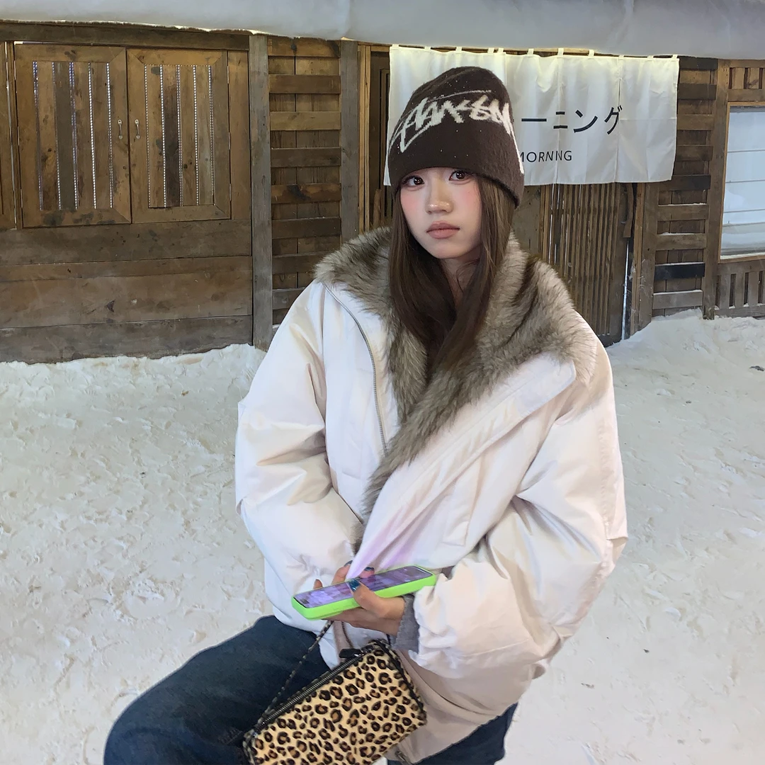 橘子树在哪儿冬季新款高级感派克羽绒服女冬季保暖加厚座山雕外套