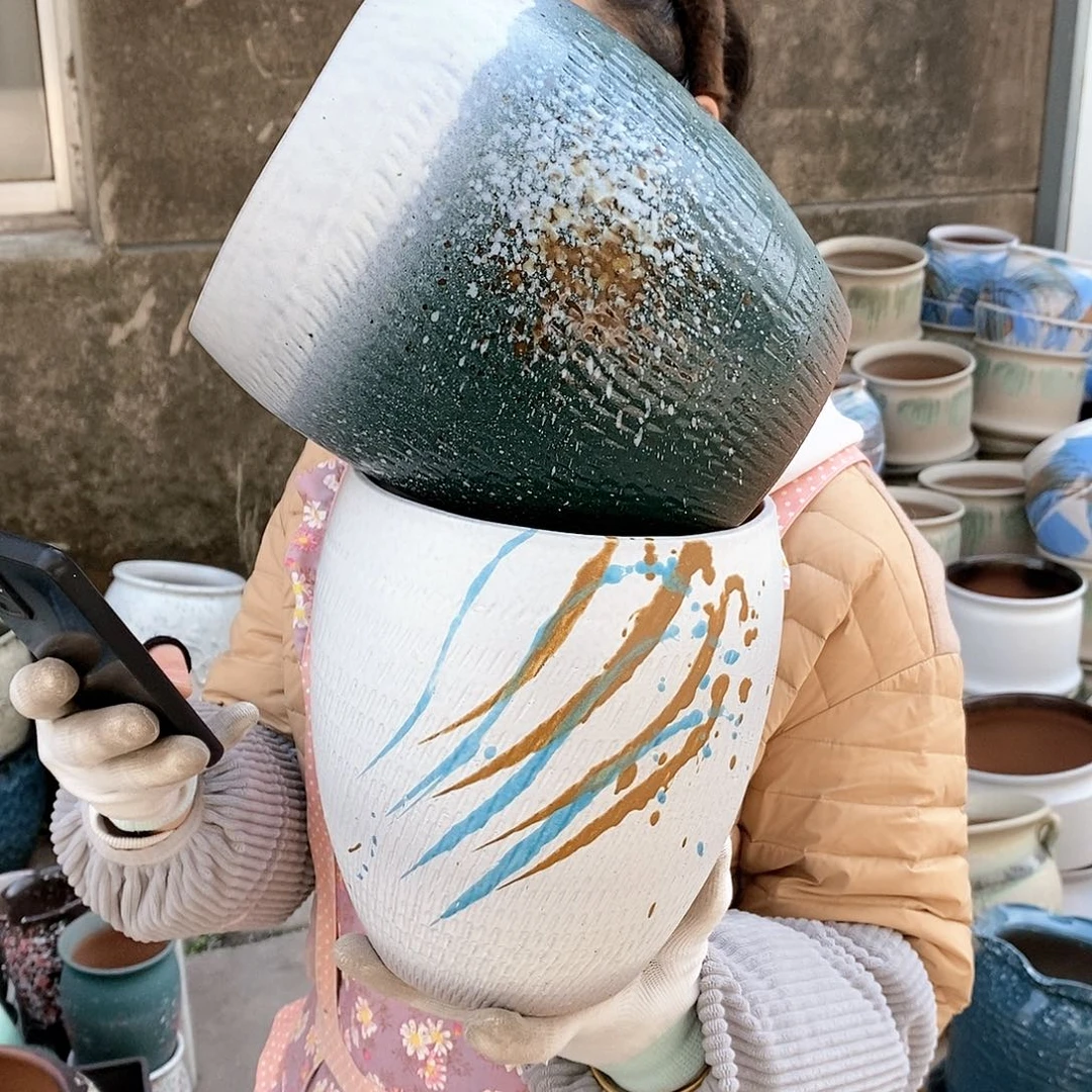 紫砂花盆正品口15高20