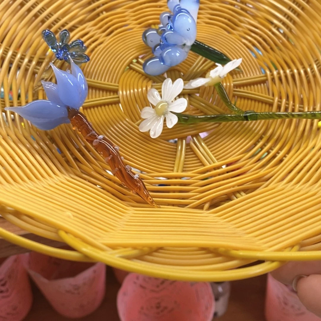 车***闹琉璃小小小摆件小花