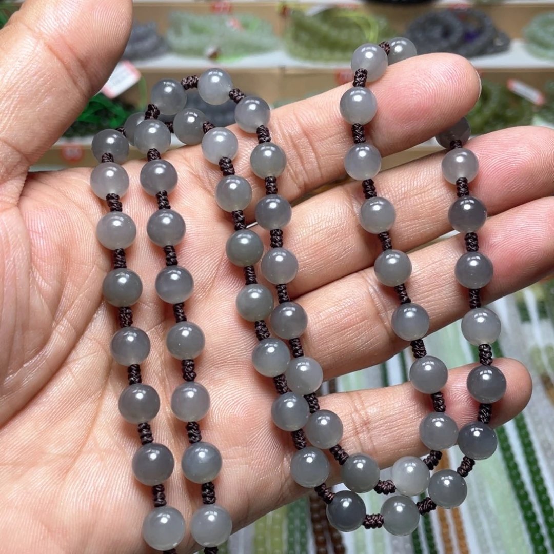 和田玉未镶嵌颈饰8mm