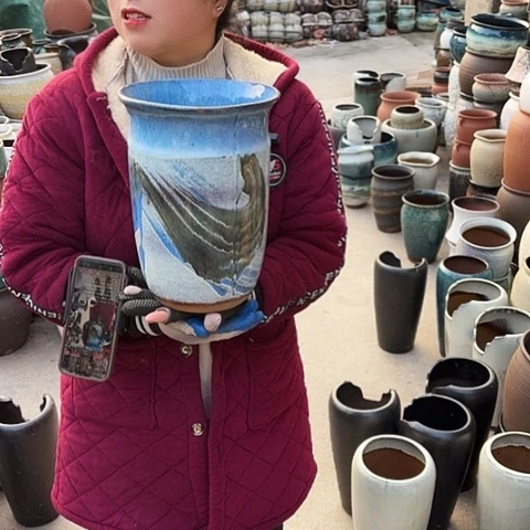 口20高27瑕疵盆子