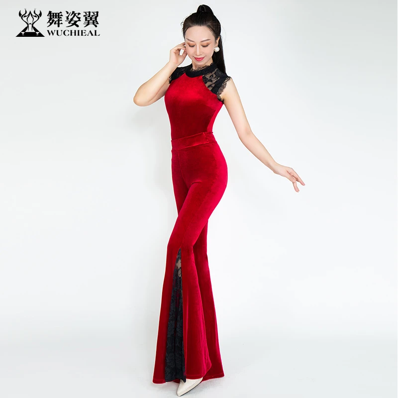 XT1356舞姿翼修身形体衣礼仪服T台服新款训练走秀练功服气质优雅