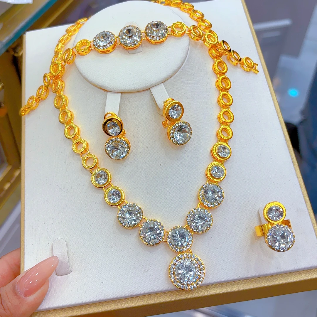 铜合金项链 时尚爆套装509-28-2百搭简约欧美轻奢气质复古古风