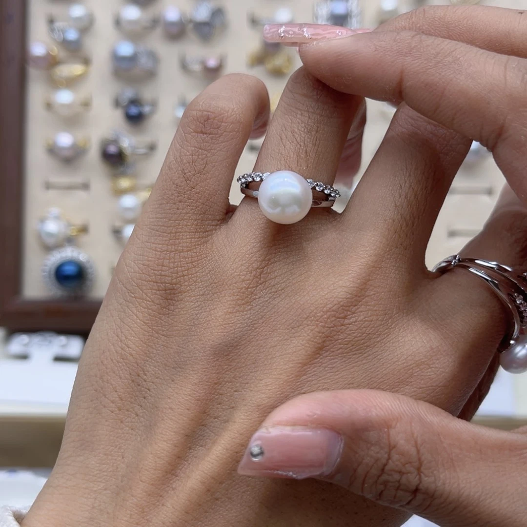 淡水珍珠耳饰合金田****猫