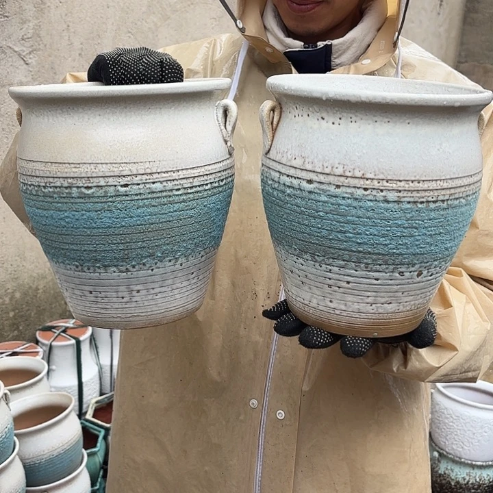 紫砂茶碗泡泡两个口径19高度21