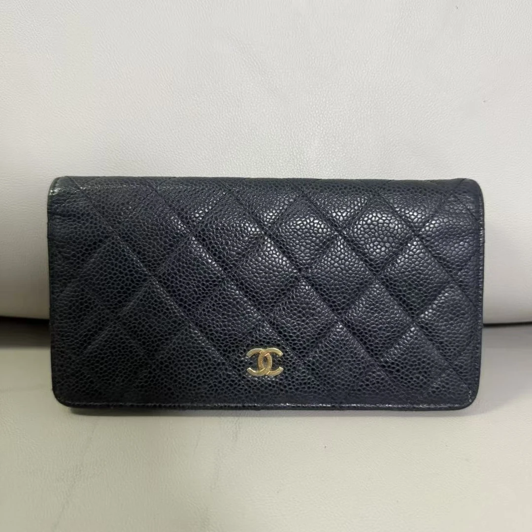 95新 Chanel/香奈儿 【安则专属】黑金cf钱包/16开