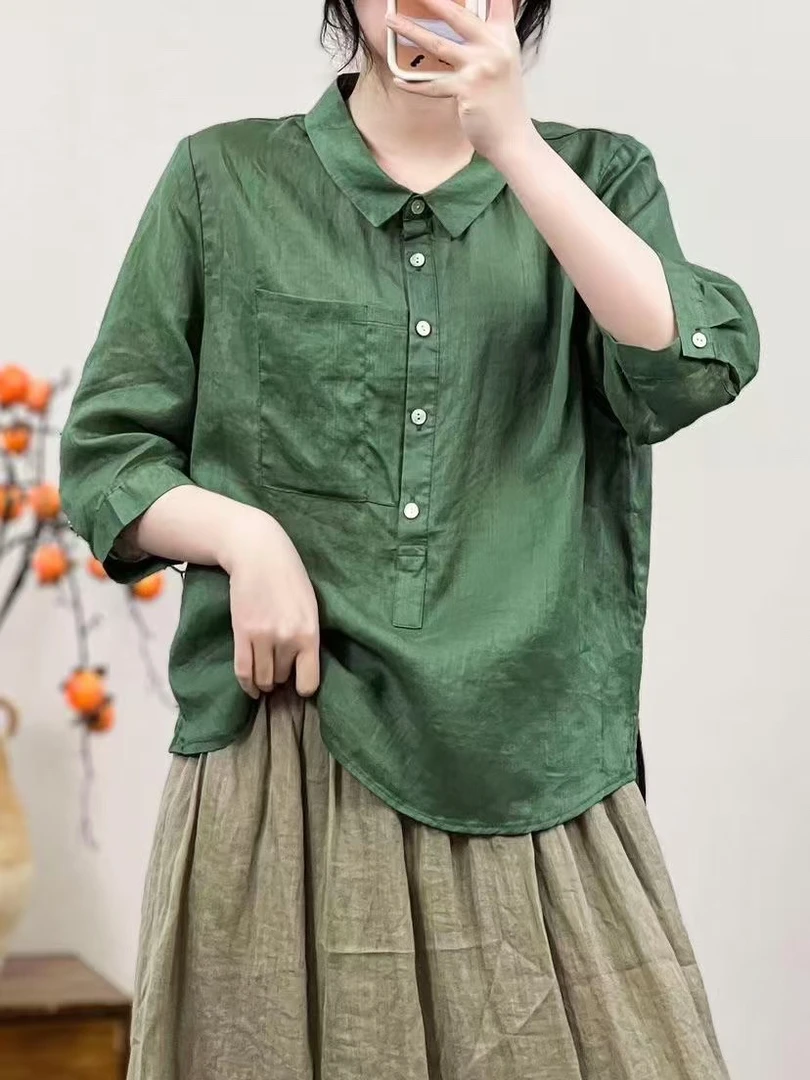 休闲减龄竺麻衣服