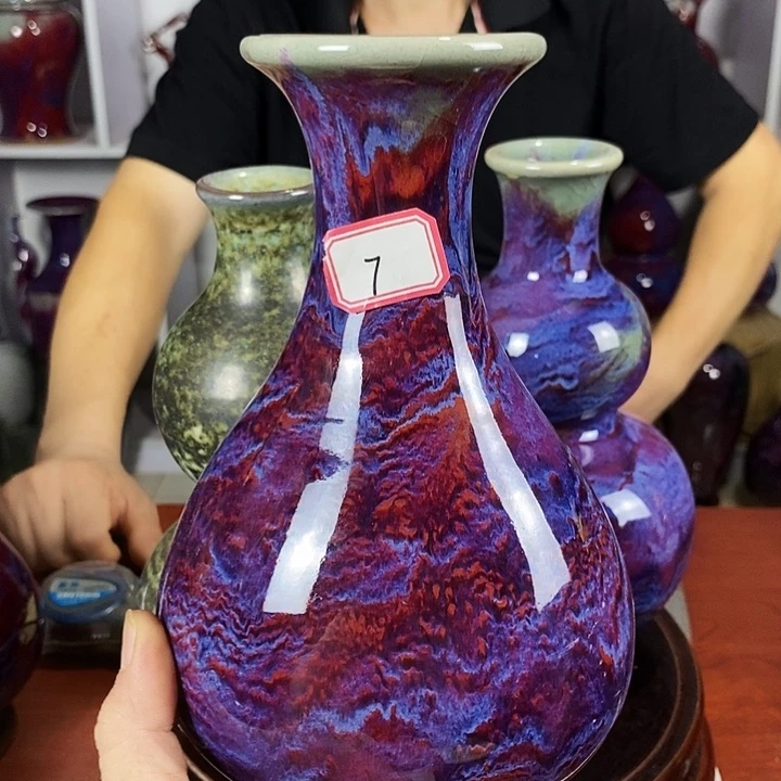 瓷片尚峰钧窑作品摆件