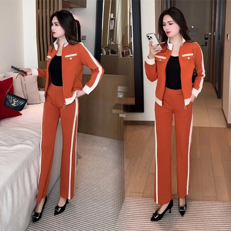 春季新款时尚穿搭气质休闲宽松显瘦洋气减龄套装春秋长袖运动套装