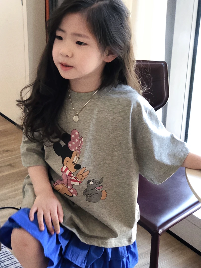 女童可爱图案大版T恤25X038   裙子25X049