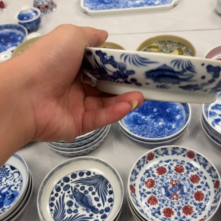瓷片青花鱼藻大胡乘景德镇