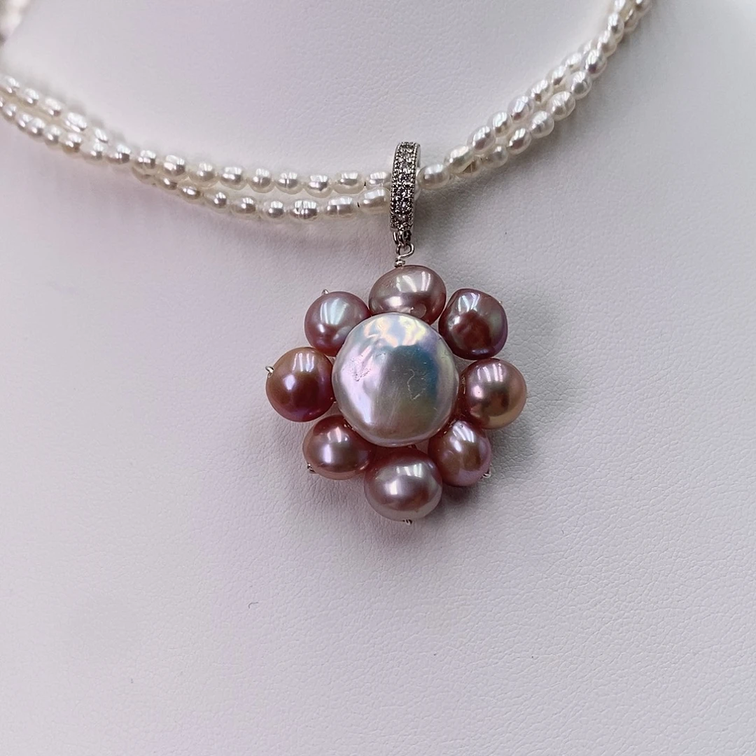 耳饰淡水珍珠银S925镶嵌