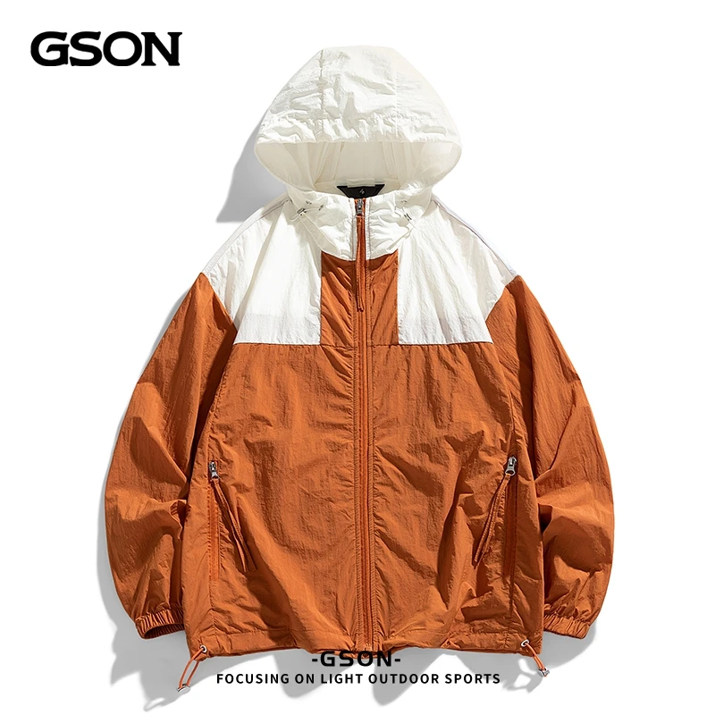 GSON夏季户外吸湿排汗速干防晒衣男女同款运动显瘦薄款情侣防晒服