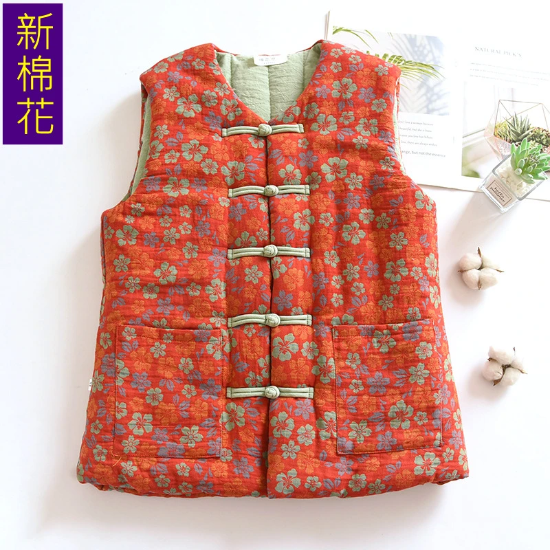 纯手工纯新疆棉花复古中式加厚文艺中国风民族风保暖