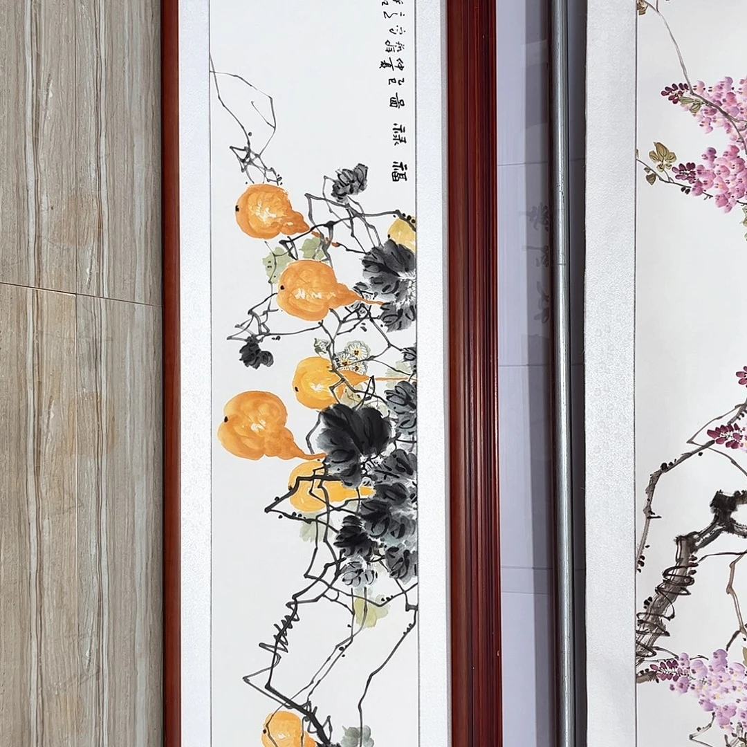 国画书画作品带框163×48