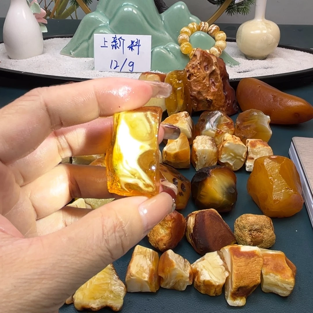 未镶嵌定制琥珀蜜蜡原石不退不换