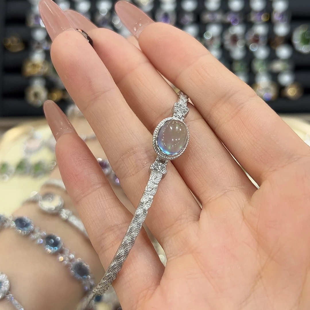 要***s岫玉银S925镶嵌戒指