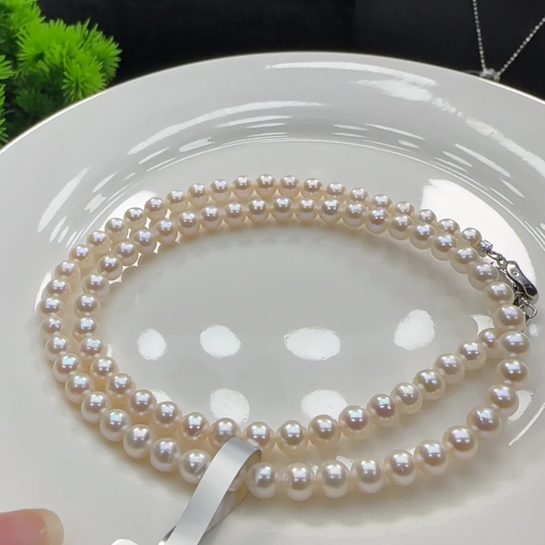 淡水珍珠银S925镶嵌颈饰