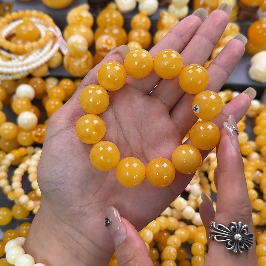蜜蜡未镶嵌珠宝奇石同料19.7mm