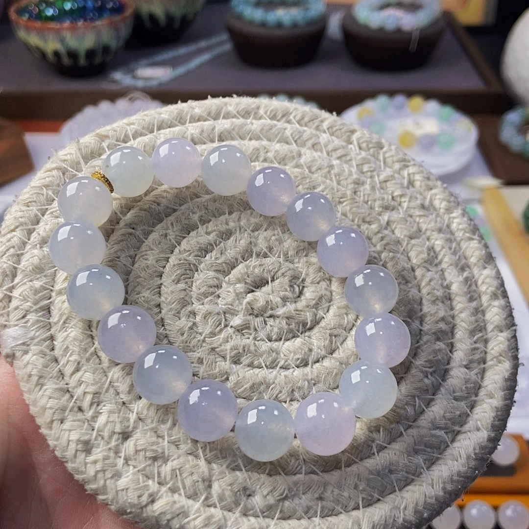 定制翡翠未镶嵌翡翠手串卡11.7