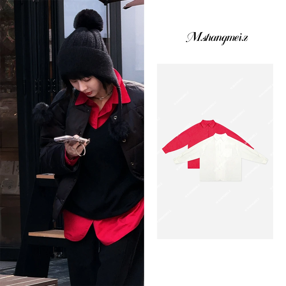 M.SHANGMEI.Z/沐熙【圣诞舞】美大哥时尚百搭舒适长袖衬衫X121168