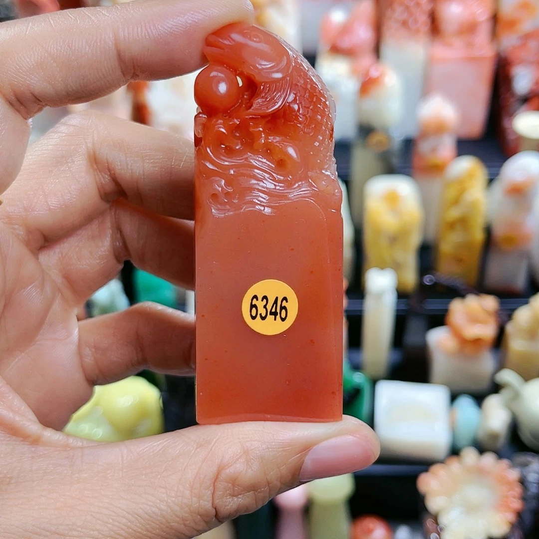 昌化石印石胖*象6346包邮包刻