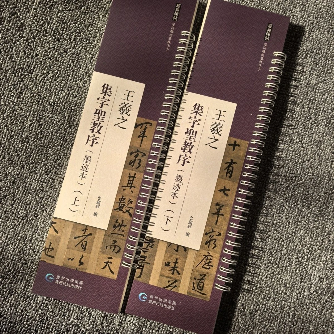 王羲之集字圣教序墨迹版字卡近距离经典碑帖临摹原色练字上下2册