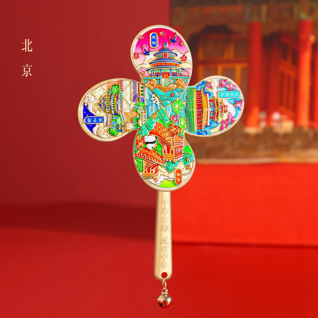 现货城市冰箱贴风车系列款文旅旋转冰箱贴立体转动磁贴纪念品批发