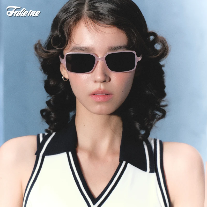 Fakeme (达人专属)宋茜同款板材方框太阳镜防紫外线德芙镜 Bugle
