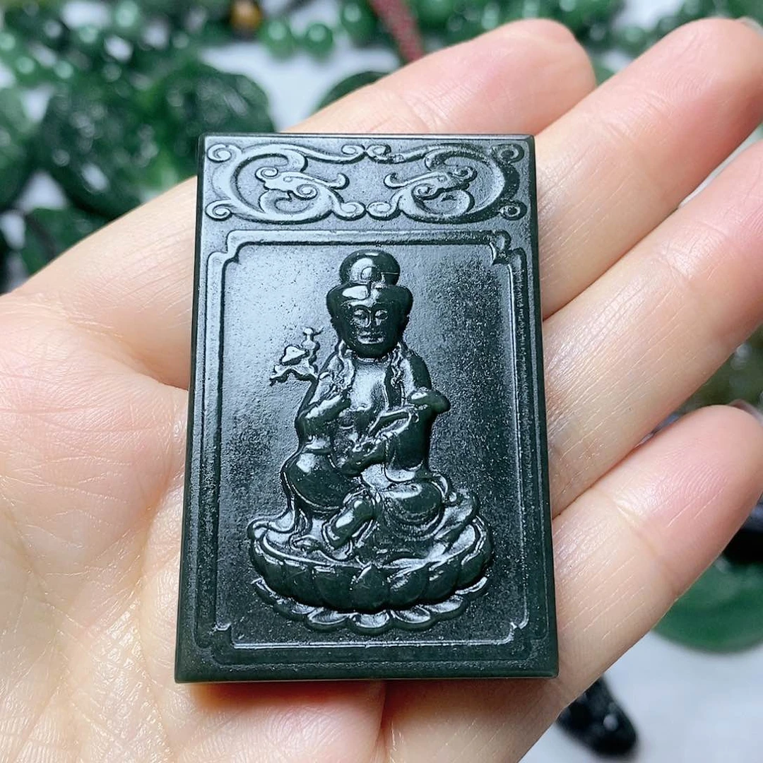 吊坠(不含链)未镶嵌和田玉（青玉）