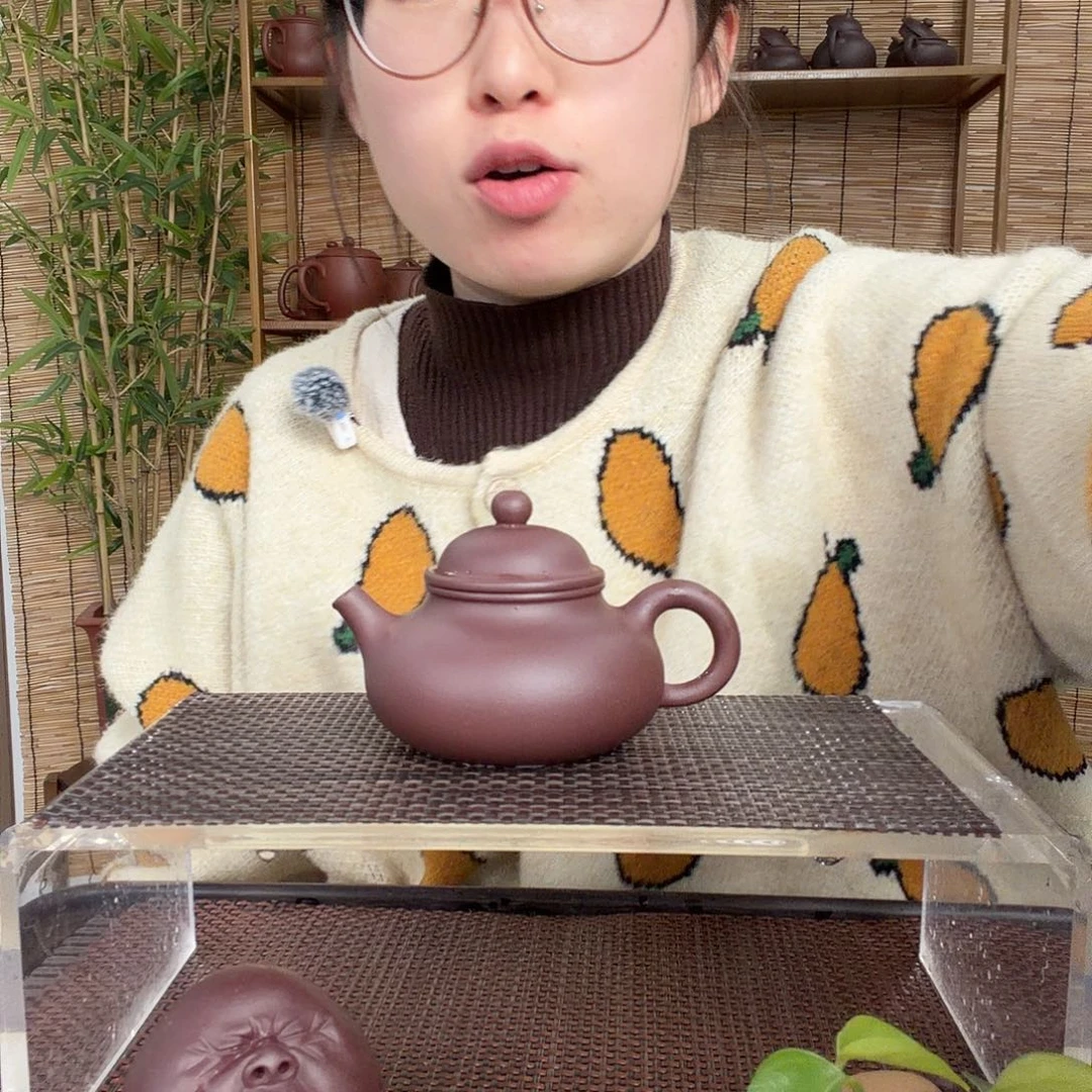 茶壶紫砂原矿湖父底槽青容天200CC左右没礼盒封釉