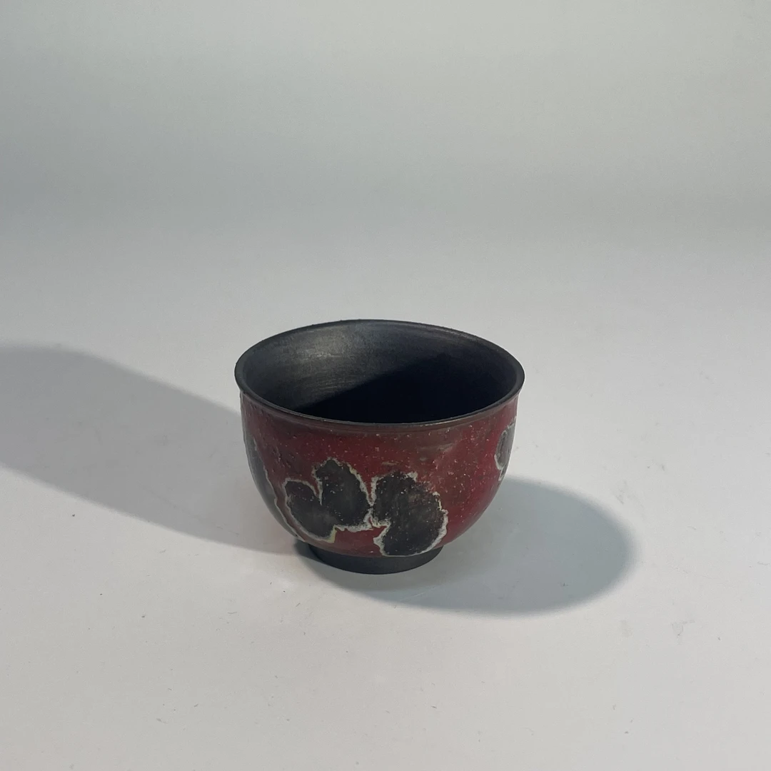 新12176粗陶红色小杯