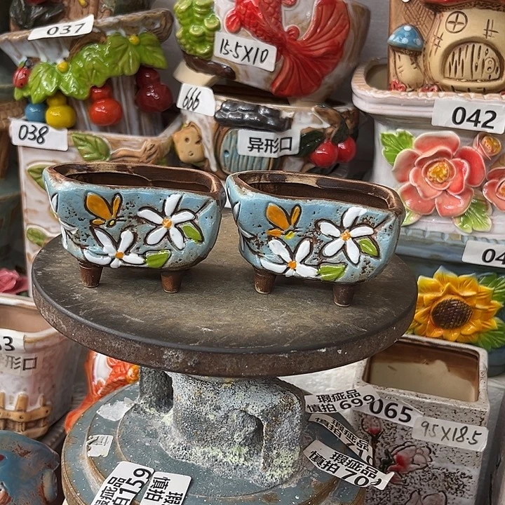 粗陶材质多肉花盆