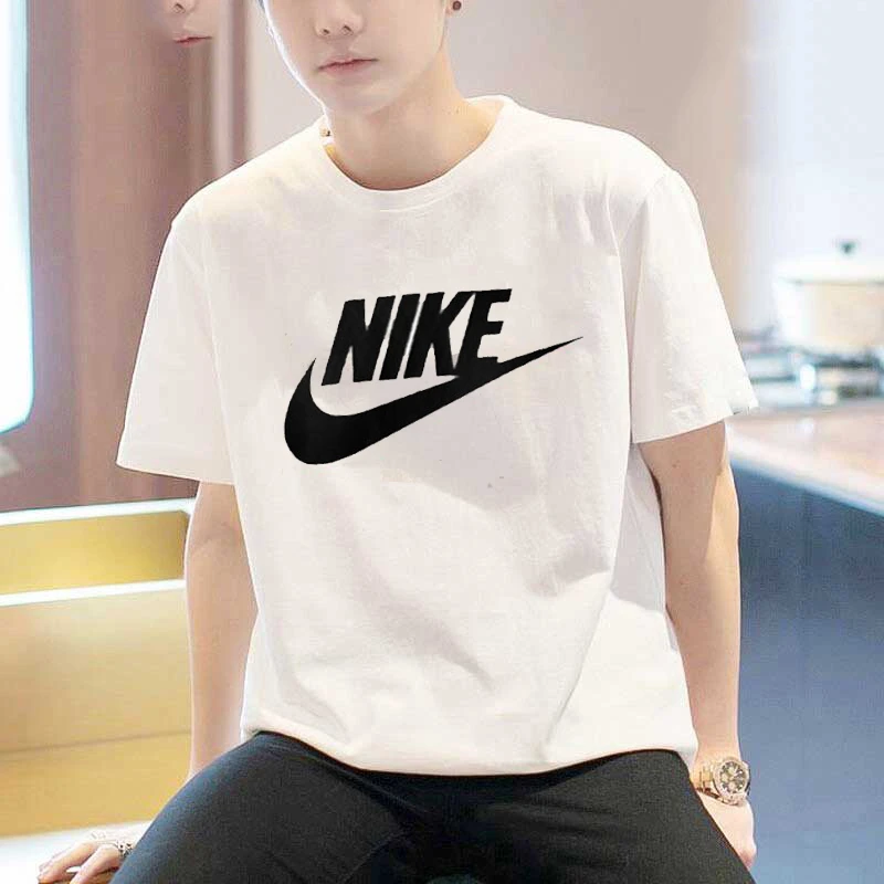 Nike耐克短袖男2024新款跑步训练运动T恤圆领休闲白色短袖 AR5005