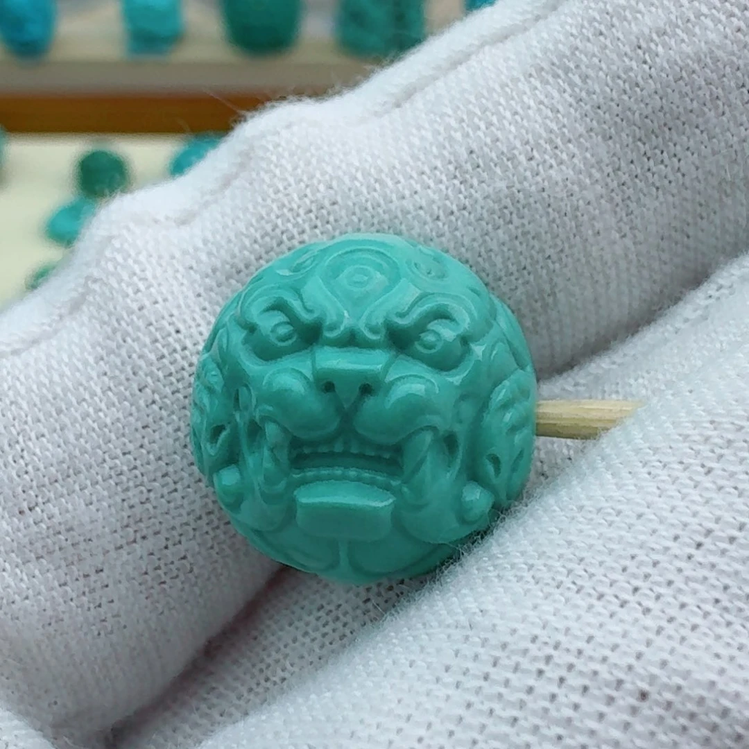 绿松石貔貅珠14.7未镶嵌