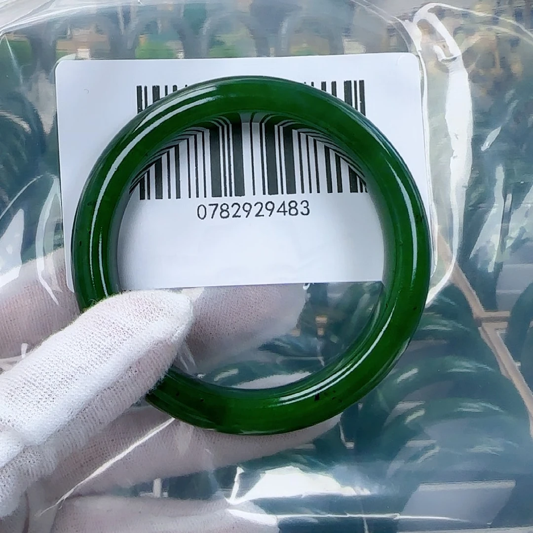 和田玉（碧玉）手镯未镶嵌56