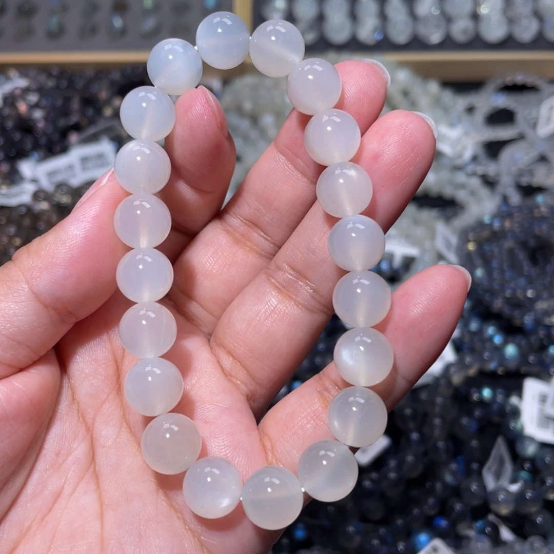 月光石手链未镶嵌S****r白月光手链10mm
