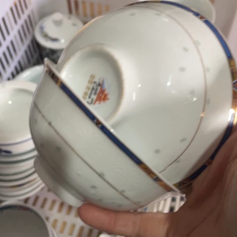 碟景德镇陶瓷5英寸玲珑2个