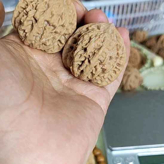 文玩核桃把件39左右小虎头配对如图