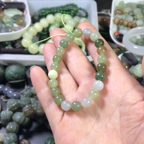 手链未镶嵌和田玉（糖玉）