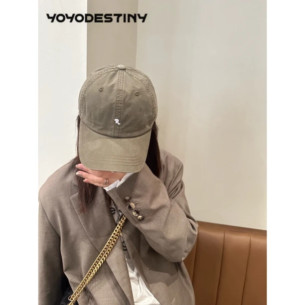 （小R标）宽檐夏季薄款透气棒球帽休闲百搭刺绣软顶鸭舌帽韩版简约