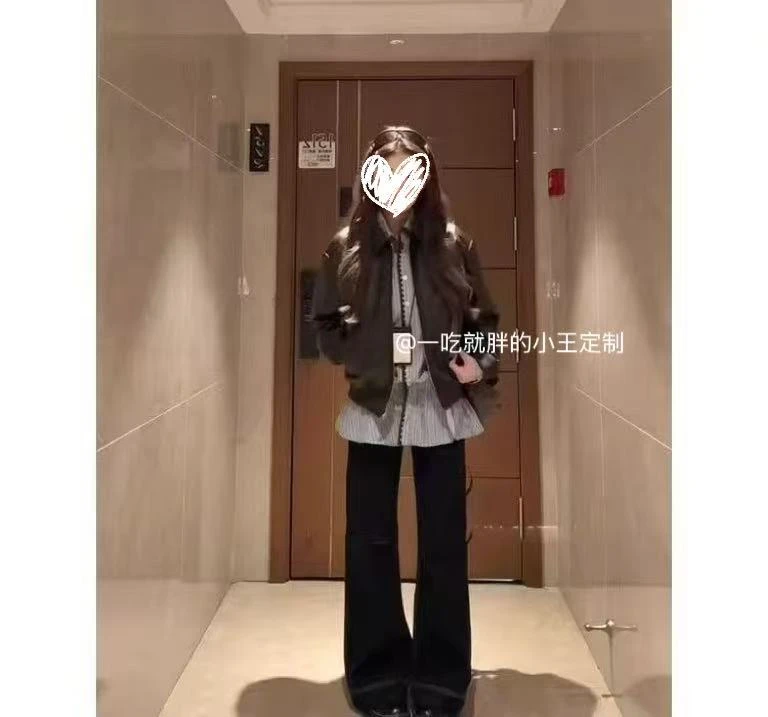 【小王家】休闲时尚百搭气质短款外套pu大码女装秋冬新款皮衣