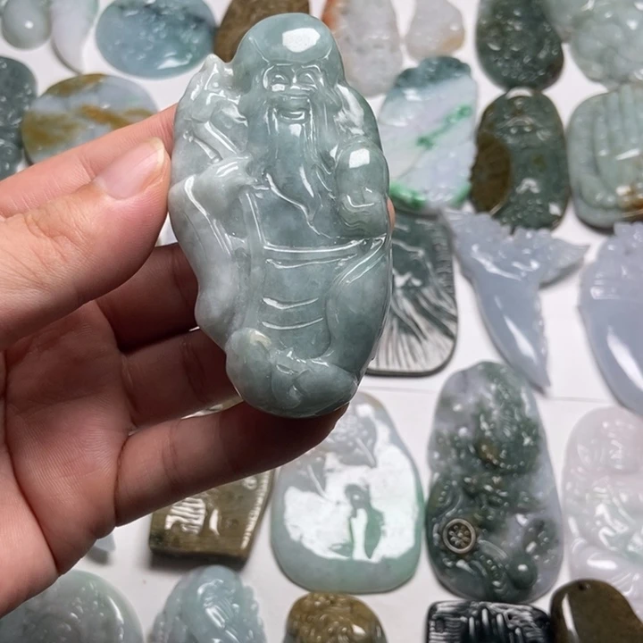 翡翠未镶嵌颈饰寿星61