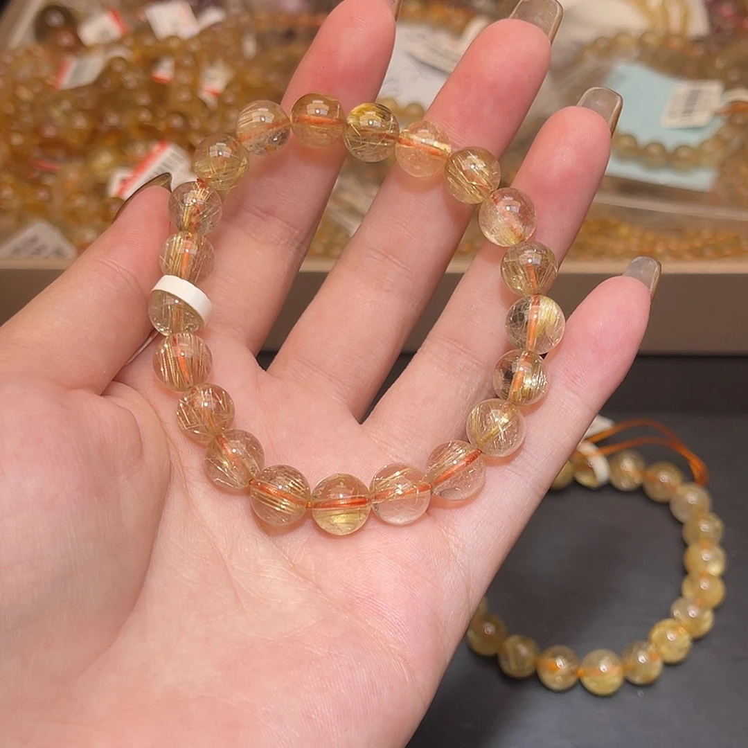 _***发晶未镶嵌手链卡9+金发晶