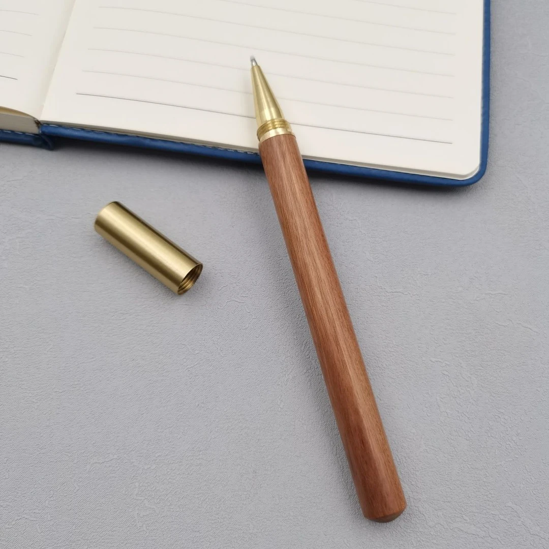 总裁签字笔缅甸木黄铜笔帽
