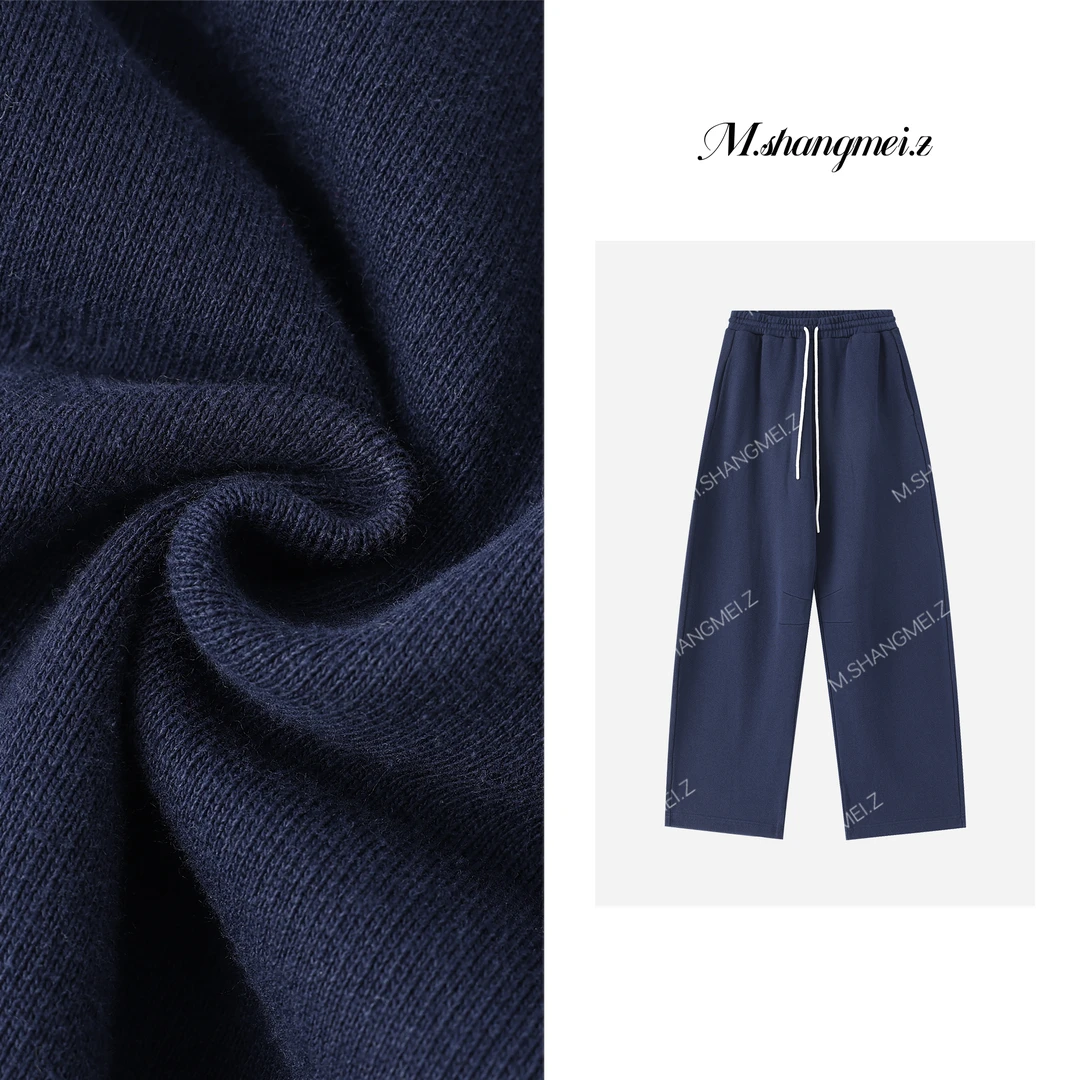 M.SHANGMEI.Z/沐熙【正正好】美大哥松弛撞色抽绳直筒卫裤X072856