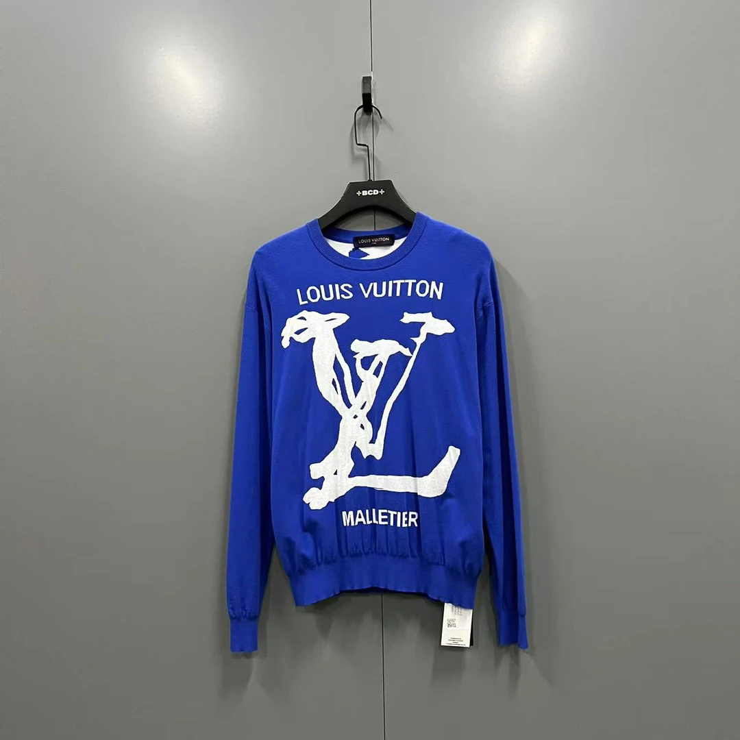 95新 LouisVuitton/路易威登 q217 蓝天白云针织衫 XL码/xy800665